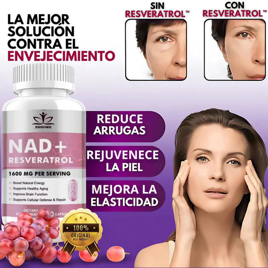 NAD+ RESVERATROL🌱 BioRevive NAD+™ 🌱 60 CAPSULAS