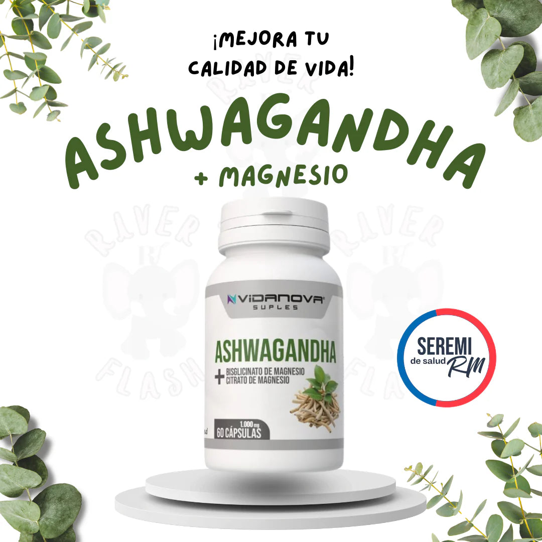 🌱🔥 Pure Ashwagandha™ 🔥🌱+ Magnesio 1000mg 60 CAPS 💯 ORIGINAL💯🔥 (NO CONTAMOS CON IMITACIONES) 🔥