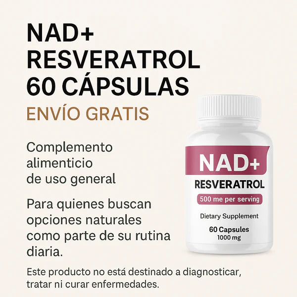 NAD+ RESVERATROL🌱 BioRevive NAD+™ 🌱 60 CAPSULAS