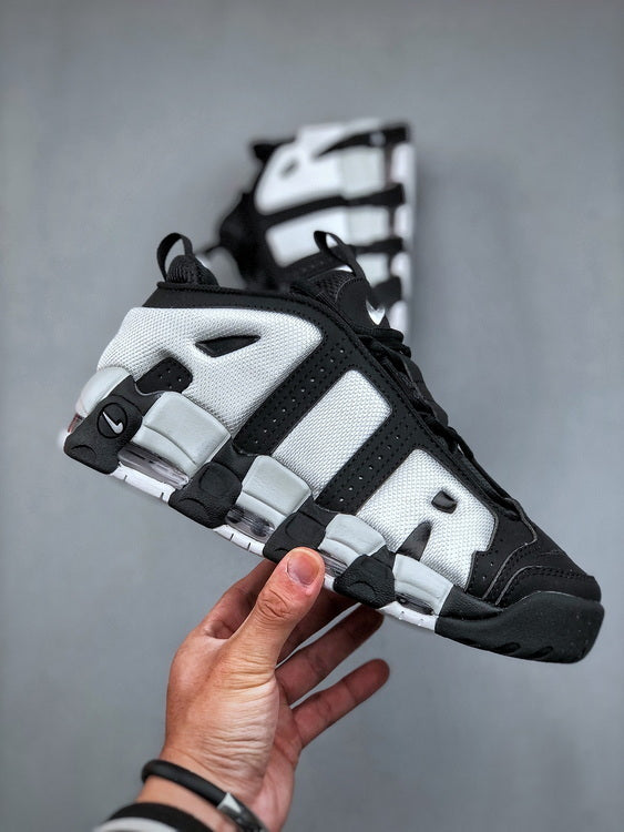 Nike Air More Uptempo Low Negra y Blanco / 36 - 47 / CALIDAD G5 - PK - LX 🔥