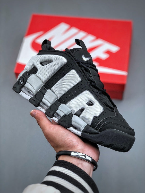 Nike Air More Uptempo Low Negra y Blanco / 36 - 47 / CALIDAD G5 - PK - LX 🔥
